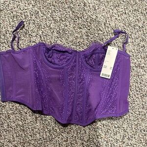 Urban Outfitters Purple Lace Crop Top